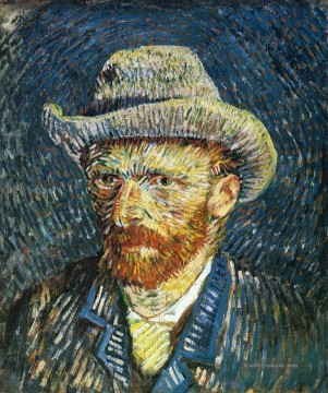 Selbst Porträt mit Filzhut Vincent van Gogh Ölgemälde
